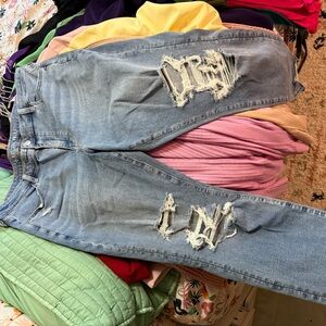 Distressed Blue Jeans for Women
